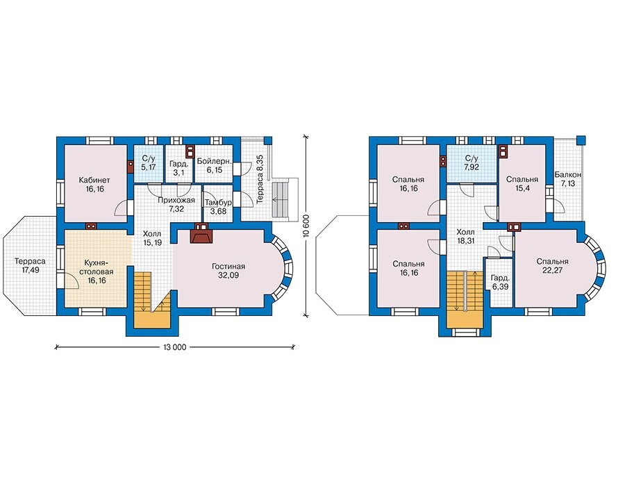 Проект дома Plans-45-55 (208 кв.м, кирпич) - фотография № 2