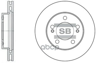 Диск Тормозной Ssangyong Actyon 06-/Kyron 05-/Rexton 02- Передний Вент.D 294мм. Sangsin brake арт. SD3024