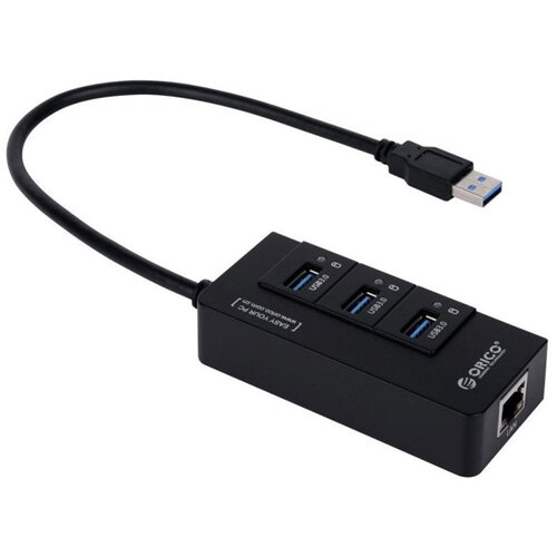 Переходник USB - RJ-45 Orico ( HR01-U3 ) + 3port Hub