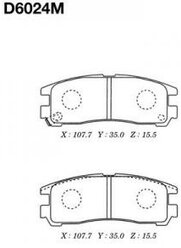 Колодки дисковые Mk Kashiyama D6024M Mitsubishi: MB699056 MB950350 ADB3468 MR129537 MR389579 MR389578 MR205144 MZ690010