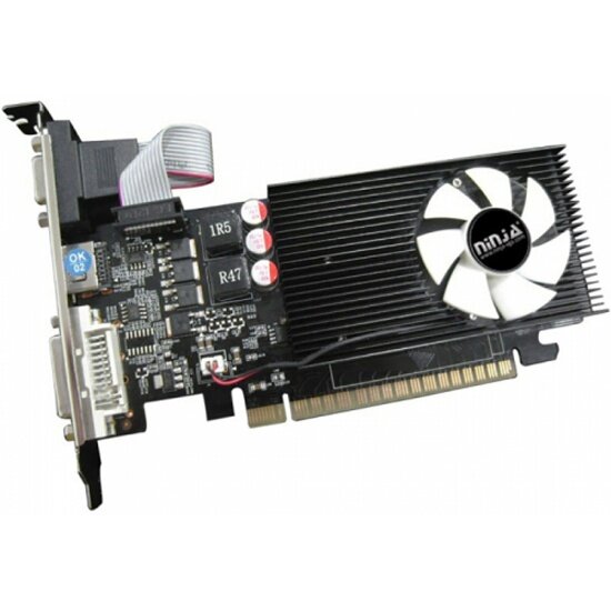 Ninja Видеокарта Ninja GeForce GT 610 NK61NP013F (GeForce GT 610, 1ГБ GDDR3, D-Sub, DVI, HDMI) (PCI-E) (ret)