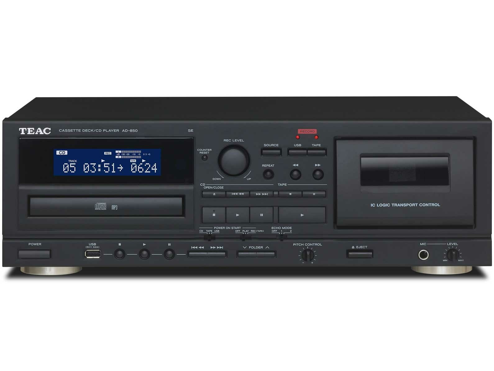 Комбайн TEAC AD-850-SE Black CD плеер + кассетная дека