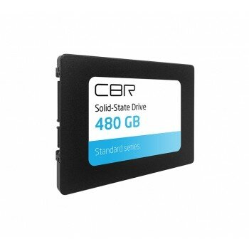 Cbr накопитель SSD-480GB-2.5-ST21, Внутренний SSD-накопитель, серия "Standard", 480 GB, 2.5", SATA III 6 Gbit s, Phison PS3111-S11, 3D TLC NAND, R W speed up to 550 500 MB s, TBW TB 400