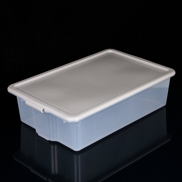 Контейнер для хранения с крышкой Porter, 32 л, 65,9×41,6×17,5 см, цвет дымчато-серый - фотография № 1