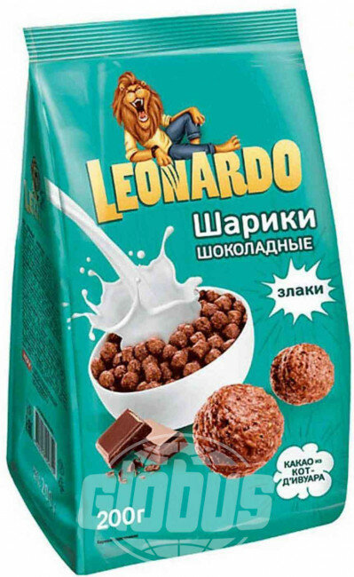Готовый завтрак шоколадные шарики Leonardo Злаки, 200 г