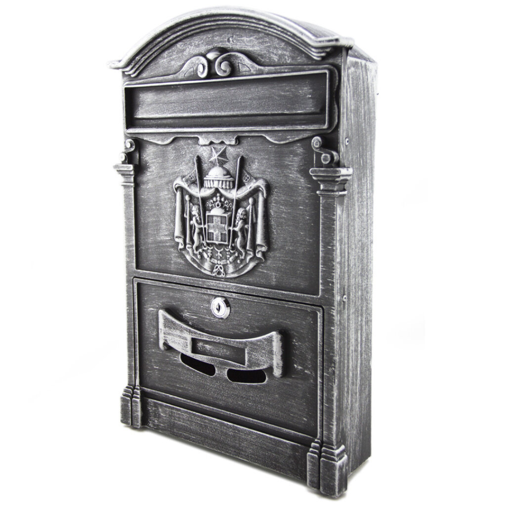 Почтовый ящик для дома с замком Olimp MB-01 патина серебро