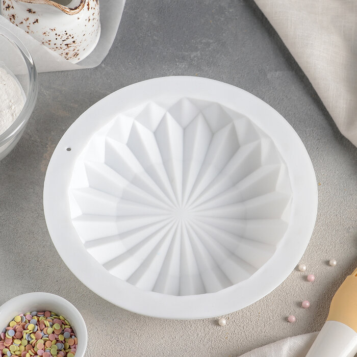 Форма для муссовых десертов и выпечки Доляна «Оригами», 18,5×18,5 см, силикон, цвет белый - фотография № 3