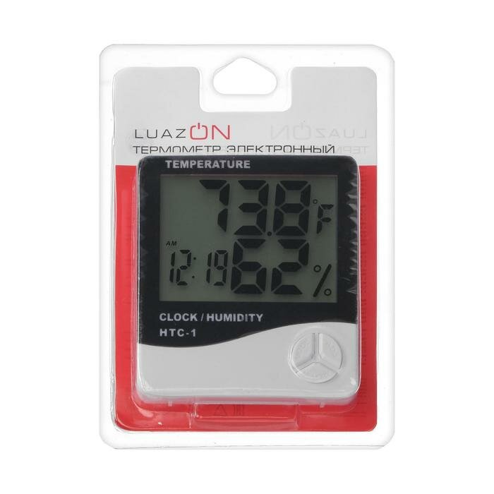 Термометр LuazON LTR-14, электронный, датчик температуры, датчик влажности, белый - фотография № 5