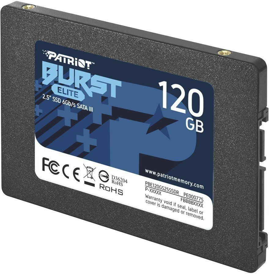 Накопитель SSD Patriot SATA III 120Gb PBE120GS25SSDR Burst Elite 2.5"