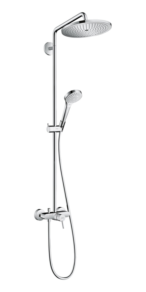 Душевая стойка Hansgrohe Croma Select S Showerpipe 280 1jet, смеситель для душа, хром 26791000