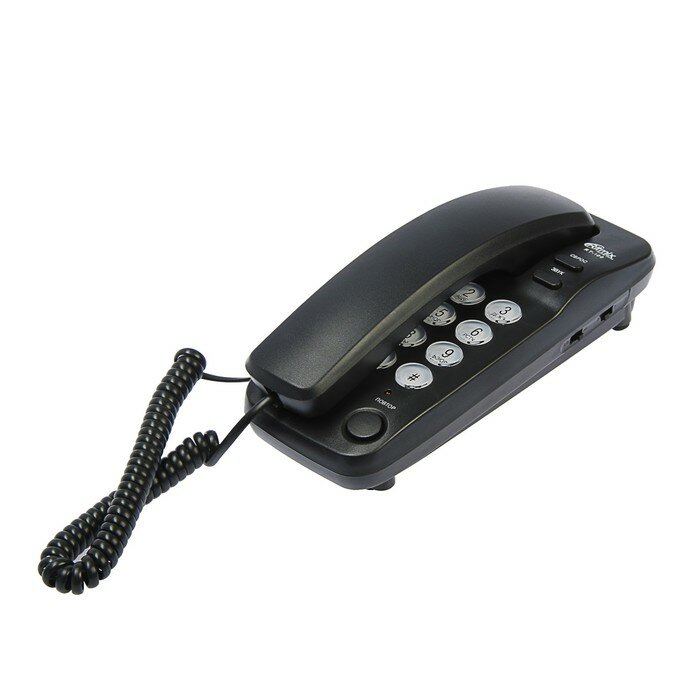 RITMIX Проводной телефон Ritmix RT-100, настольно-настенный, Hi-Low, световой индикацией, черный