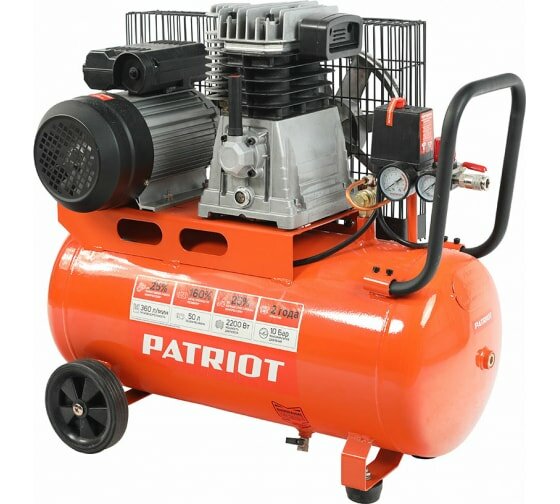 Поршневой ременной компрессор PATRIOT PTR 50-360I 525301960, шт PATRIOT