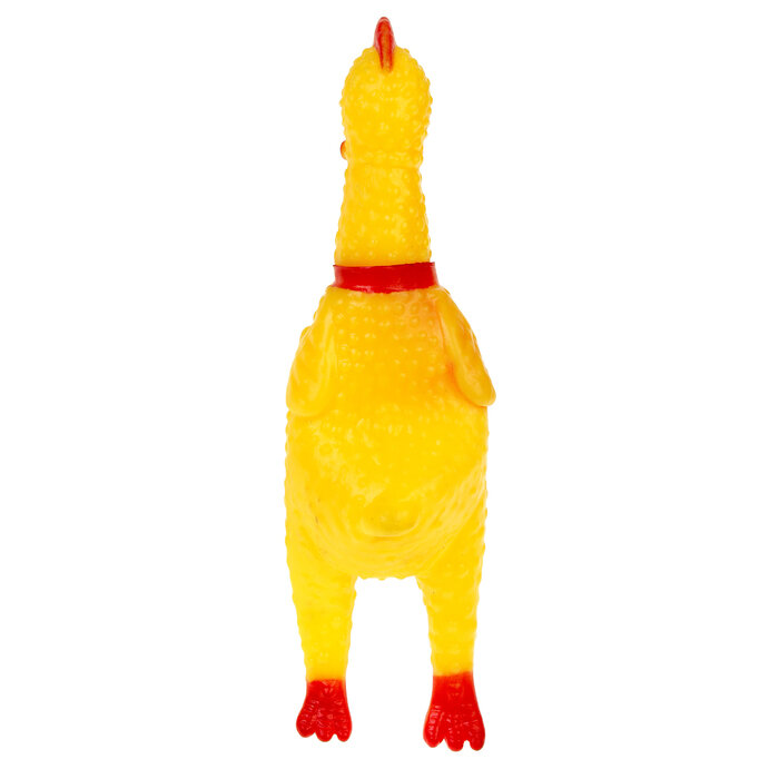 Пижон Игрушка пищащая "Задумчивая курица" малая, 16,5 см, жёлтая - фотография № 4