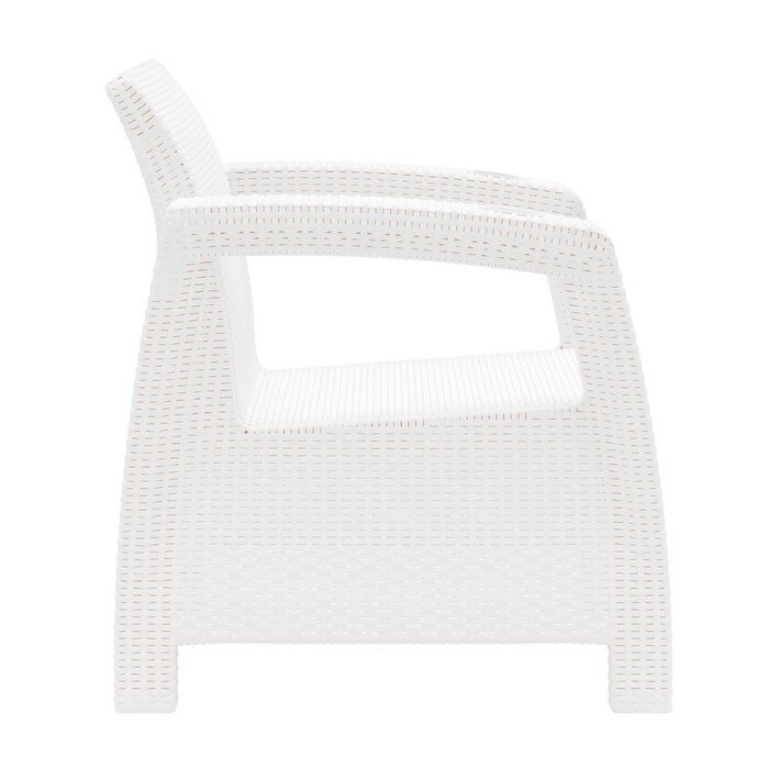 Кресло "Ротанг" 73х70х79 см, цвет белый - фотография № 4