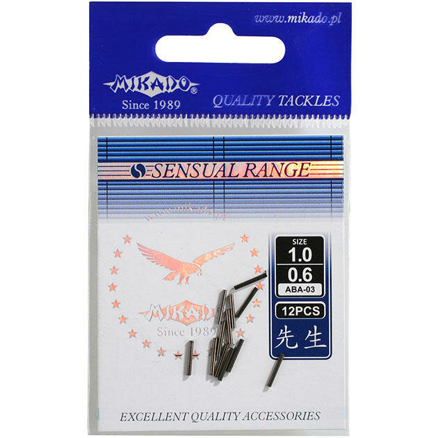 фото Трубка латунная для поводков Mikado 1.0х0.6 мм. (12 шт.)