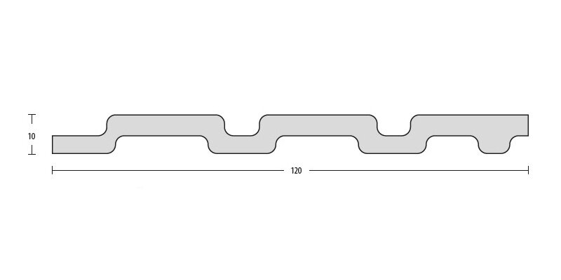 Панели 3D RAIL 2800х120х10 мм Дуб антик - фотография № 5