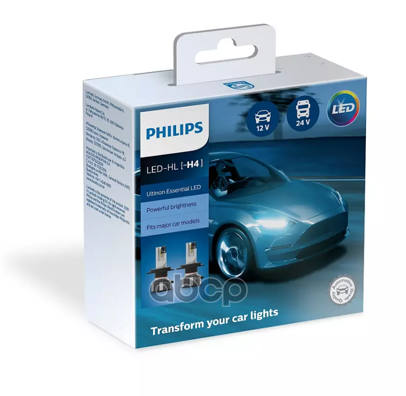 Лампа H4 Ultinon Essential Led 6500K К-Кт 2 Шт X2 Philips арт. 11342UE2X2