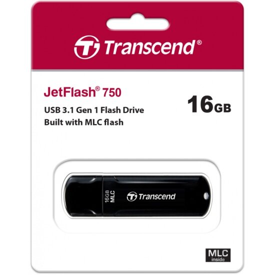 USB флешка TRANSCEND 16Gb JetFlash 750 USB 3.1 Gen 1 (USB 3.0)