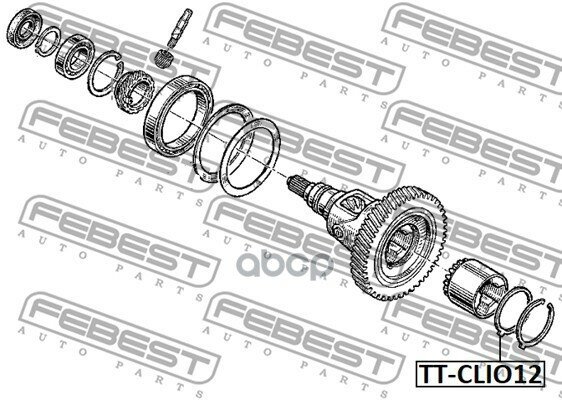 Кольцо Стопорное Ring Renault 19 Ii 1991-2000 Febest Tt-Cli012 Febest арт. TT-CLI012 - фотография № 2