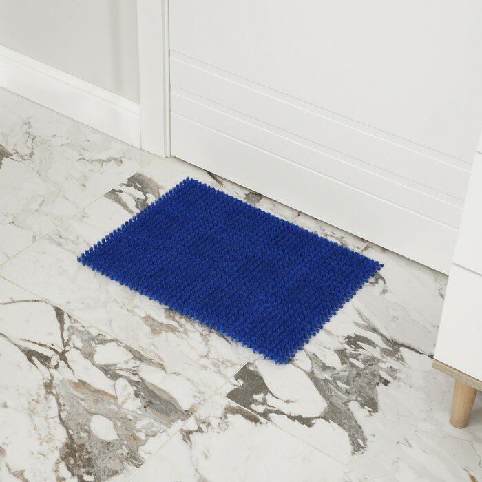Покрытие ковровое щетинистое без основы «Травка», 40×53 см, цвет синий - фотография № 3