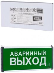 TDM Светильник аварийный эвакуационный светодиодный ССА-01-2, 1,5 ч, одностор, аварийный выход, Народный SQ0349-0012 (10 шт.)