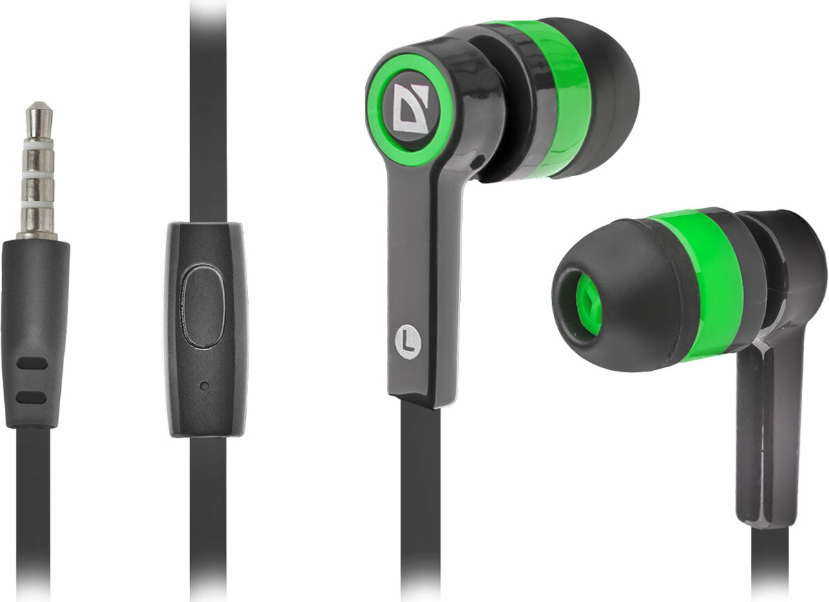 Наушники Defender Pulse 420 Black-Green