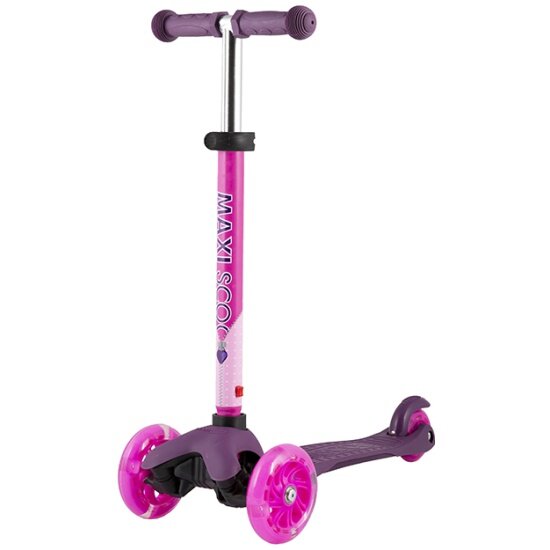Самокат Maxiscoo Baby (2021) со светящимися колесами, Фиолетовый