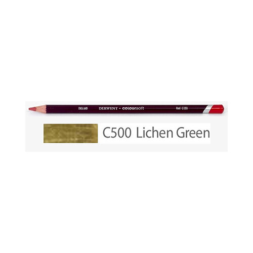Карандаш цветной "Derwent" Coloursoft заточенный 701002 №C500 Зеленый лишайник
