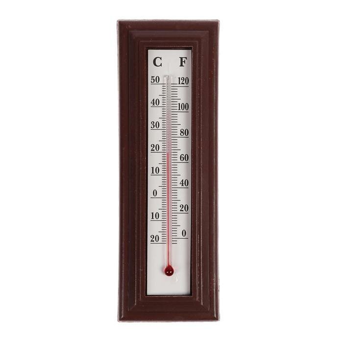 Термометр комнатный, спиртовой, коричневый - фотография № 2