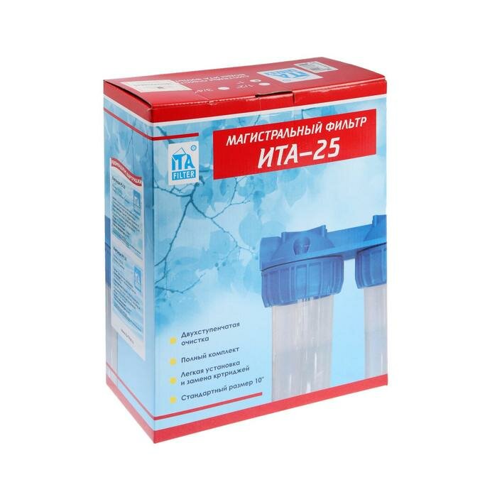 Корпус для фильтра ITA Filter F20125-1, для холодной воды, 15 л/мин, до 35° С, 1" - фотография № 4