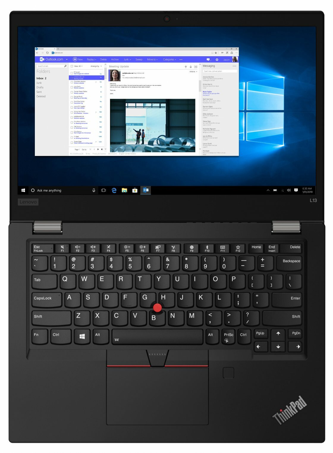 Ноутбук Lenovo ThinkPad L13 Gen 2 20VJS7LB00 (Core i5 2400 MHz (1135G7)/8192Mb/256 Gb SSD/13.3"/1920x1080/Win 11 Pro)