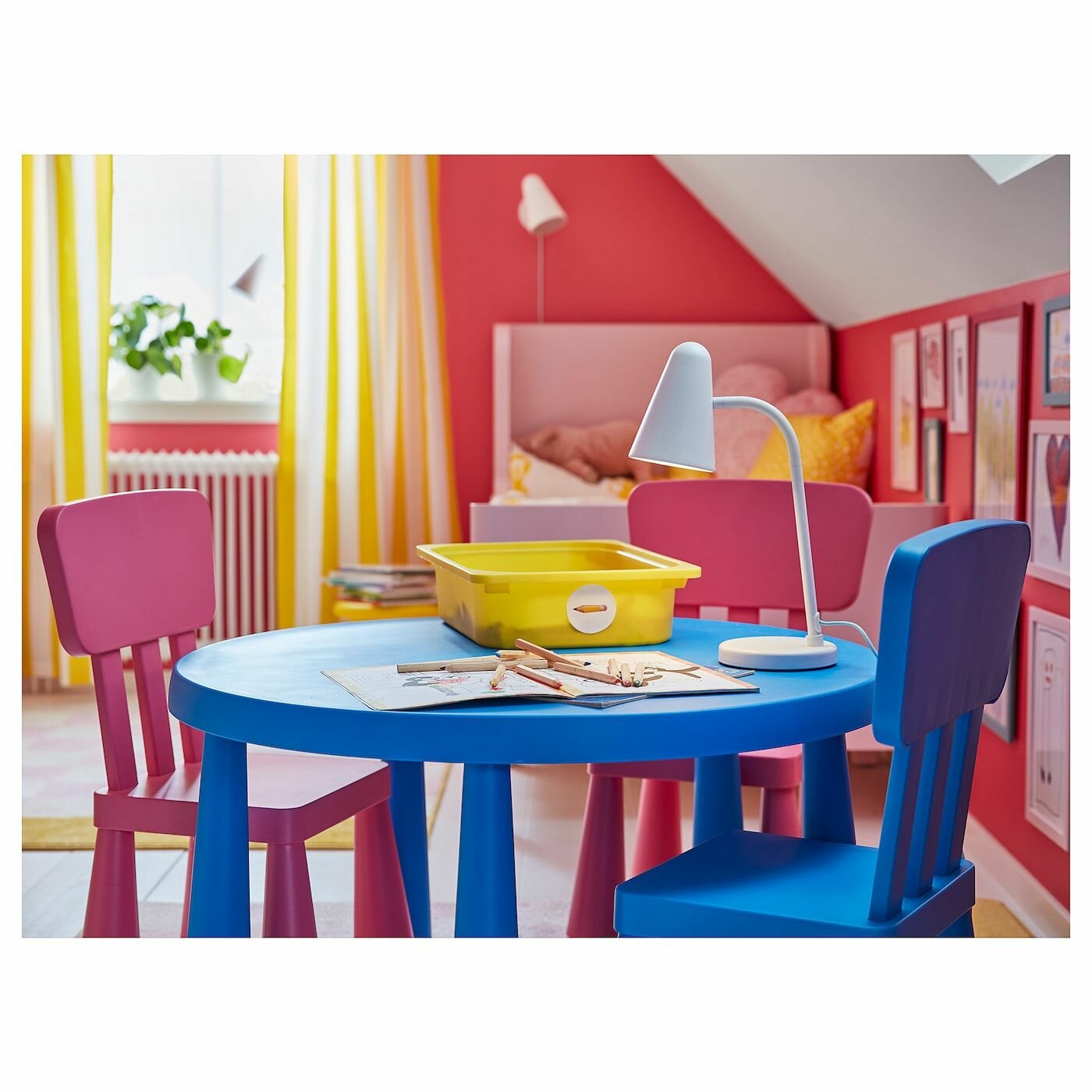 MAMMUT Детский стул 603.653.46 д/дома/улицы/синий IKEA - фотография № 4