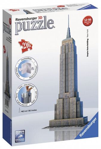 Пазл 3D Ravensburger 12553 Эмпайр Стейт Билдинг, 216 эл.