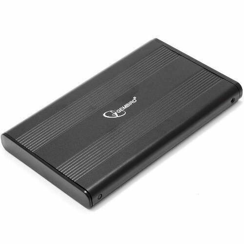 Корпус для SSD-HDD Gembird EE2-U2S-5 2.5 SATA до 750 Гб, алюминиевый, чёрный, usb 2.0