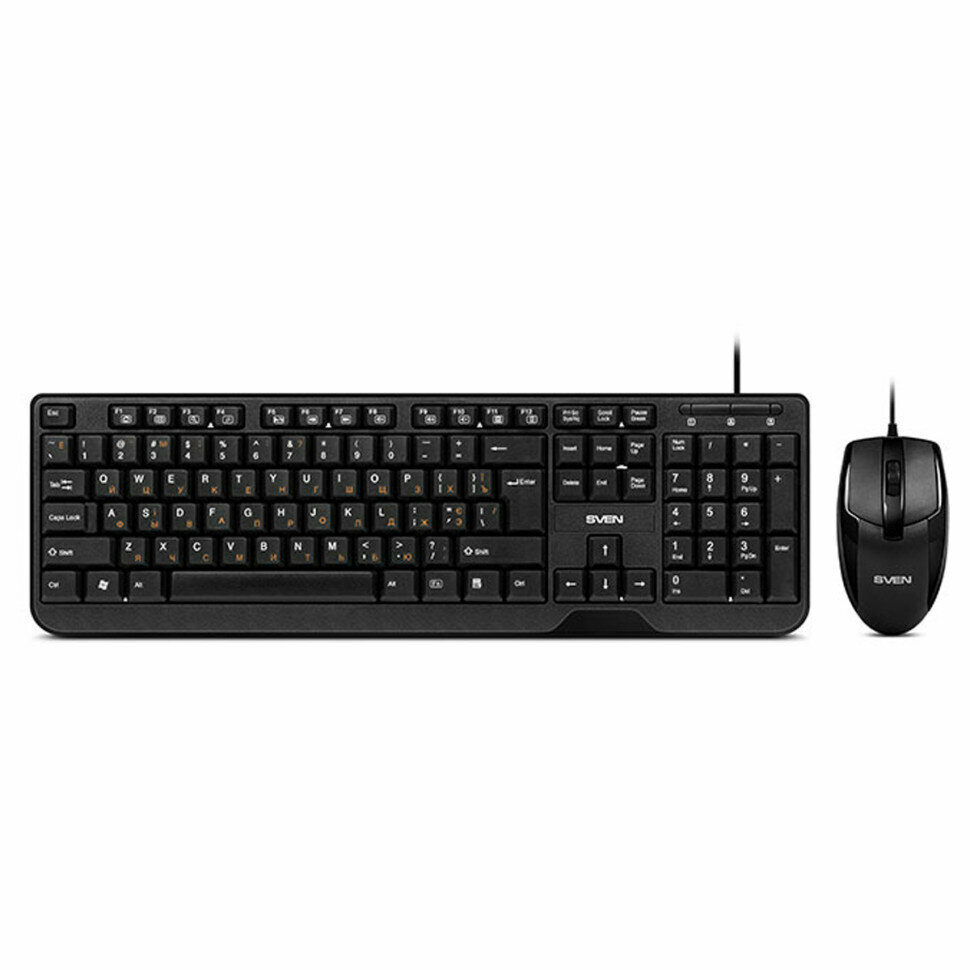 Комплект клавиатура + мышь Sven KB-S330C, USB, черный, 353259