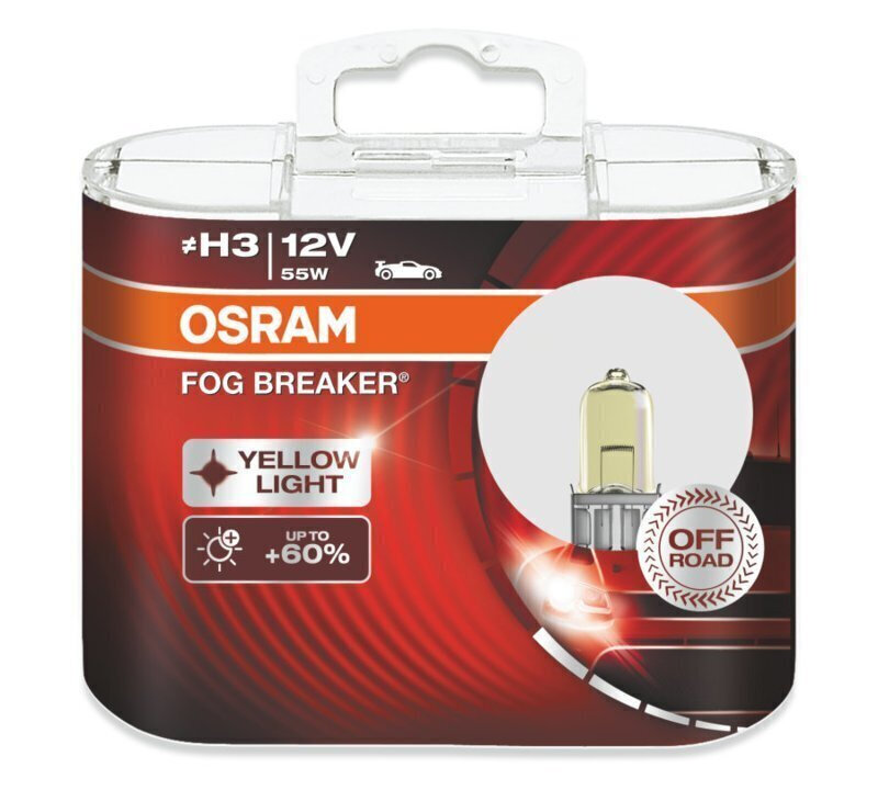 Галогенная лампа Osram H3 12V 55W (PK22s) Fog Breaker DuoBox 62151FBR-HCB