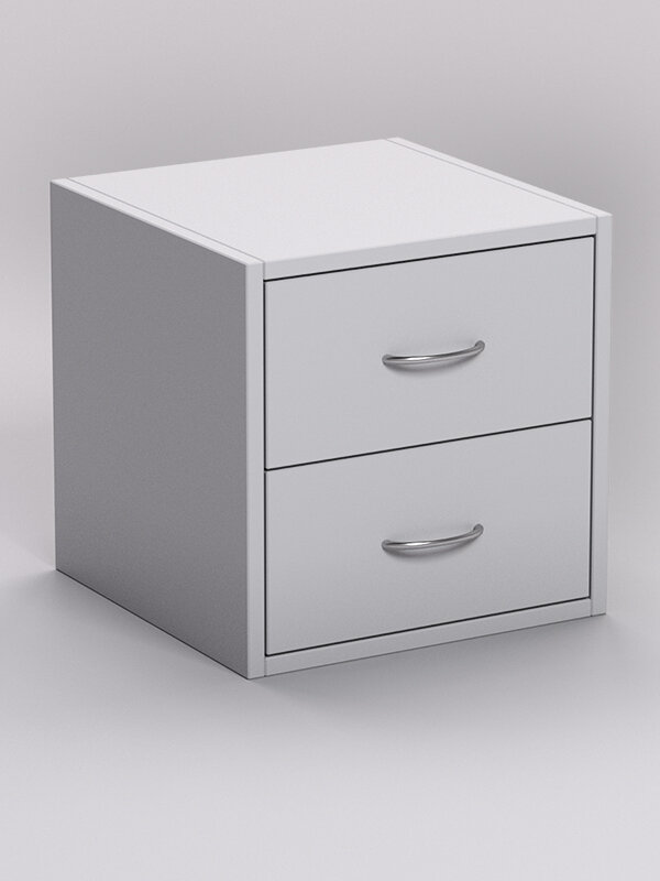 фото Стеллаж "лего" №6, задняя стенка ДСП, Серый 35 x 35 x 35 см