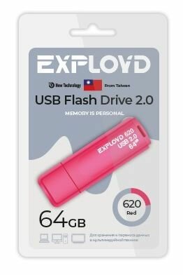 USB flash накопитель Exployd EX-64GB-620-Red