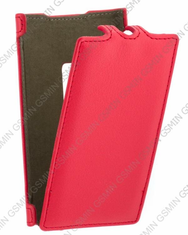 Кожаный чехол для Nokia Lumia 920 Redberry Stylish Leather Case (Красный)