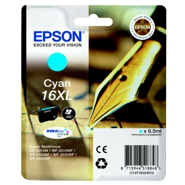 Расходный материал Epson Картридж epson для WF-2010W (cyan) (повышенной емкости) C13T16324010