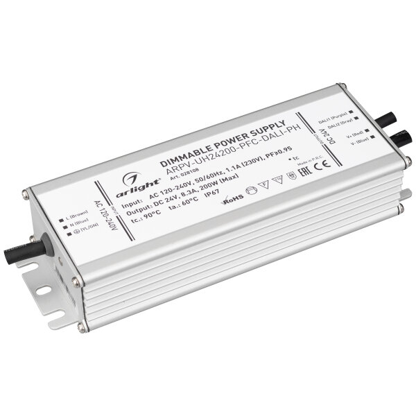 Блок питания для светодиодной ленты Arlight ARPV-UH24200-PFC-DALI-PH (24V 8.3A 200W)