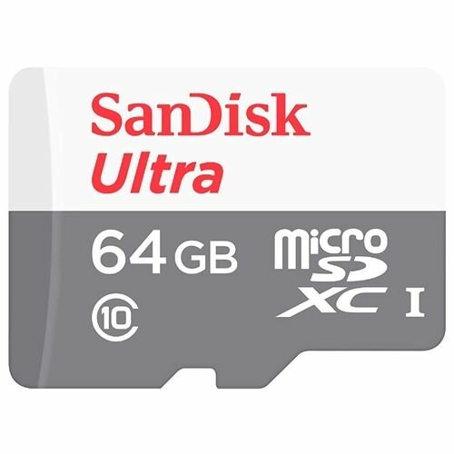 Карта памяти Sandisk Ultra microSDXC 64gb (100Mb/s) Class 10 UHS-I U1 (SDSQUNR-064G-GN3MN)