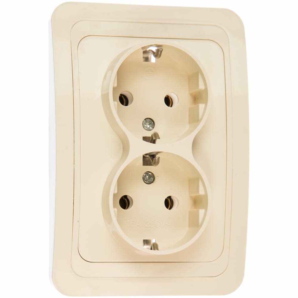 фото Двухместная розетка UNIVersal валери б-в0128