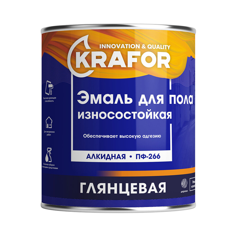 Эмаль пентафталевая / алкидная (ПФ) Krafor ПФ-266