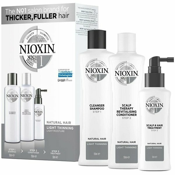 Набор для волос и кожи головы восстанавливающий Nioxin Hair System Kit 01 Xxl (Система 1) (шампунь 300 мл, бальзам 300 мл, маска 100 мл)