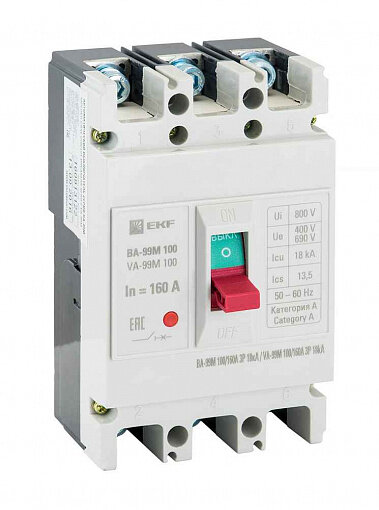 EKF Автоматический выключатель ВА-99МL 100/50А 3P 18кА Basic mccb99-100-50mi
