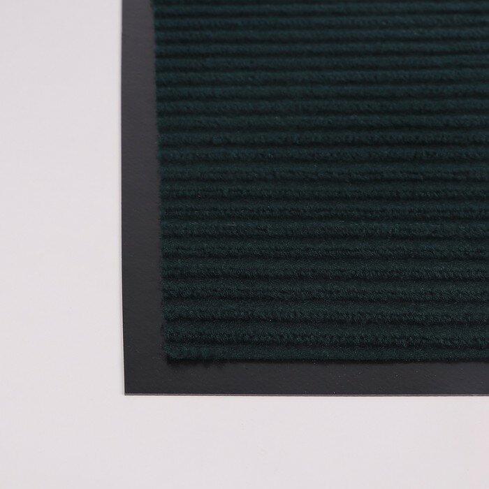 Коврик придверный влаговпитывающий, ребристый, «Стандарт», 40×60 см, цвет зелёный - фотография № 3
