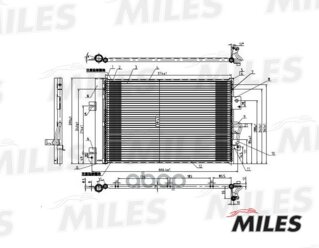 Конденсер Opel Astra H / Zafira B 1.4-2.2 04- Miles арт. ACCB008