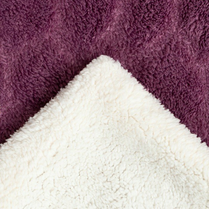 Плед Этель «Мозайка» 240х220 см, цвет фиолетовый - фотография № 3