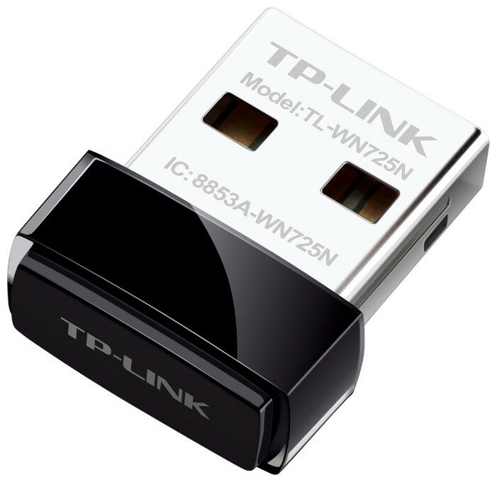 TP-Link Беспроводный USB2.0 адаптер TL-WN725N, 150Мбит/с, ультракомпактный